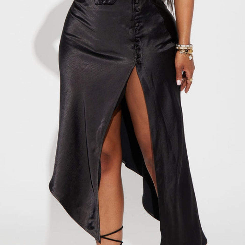 Satin Maxi Skirt SZ XL